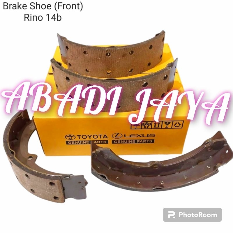 BRAKE SHOE KAMPAS REM DEPAN TOYOTA DYNA SAURUS RINO 14B 115ET ORIGINAL
