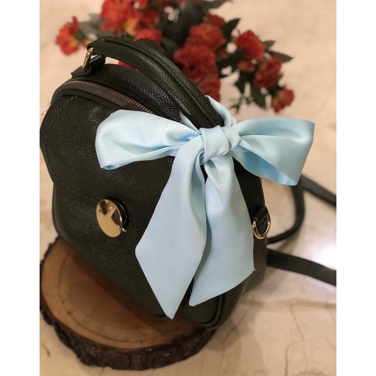 NRD145 Bagus Mini Syal Scarf Leher  Dasi Kecil  Ikat Rambut Aksesoris Tas  Warna Polos