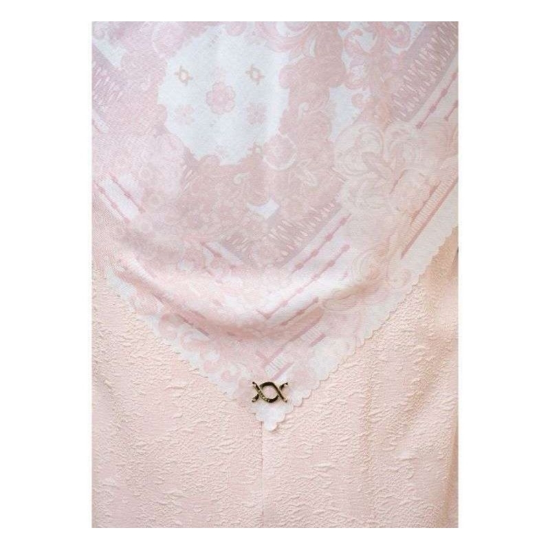 Preloved scarf wearing klamby Dharmawangsa series Gardenia