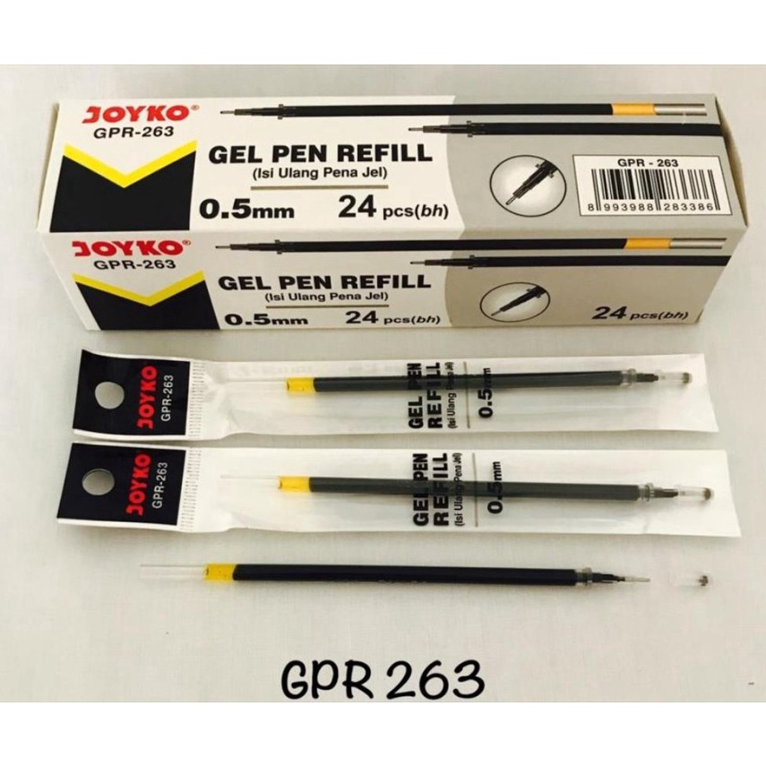 

XEA362 Dijamin Ori JOYKO GPR263 Refill Isi Gel Pen Joyko 5mm refiil 1Pack 24Pcs