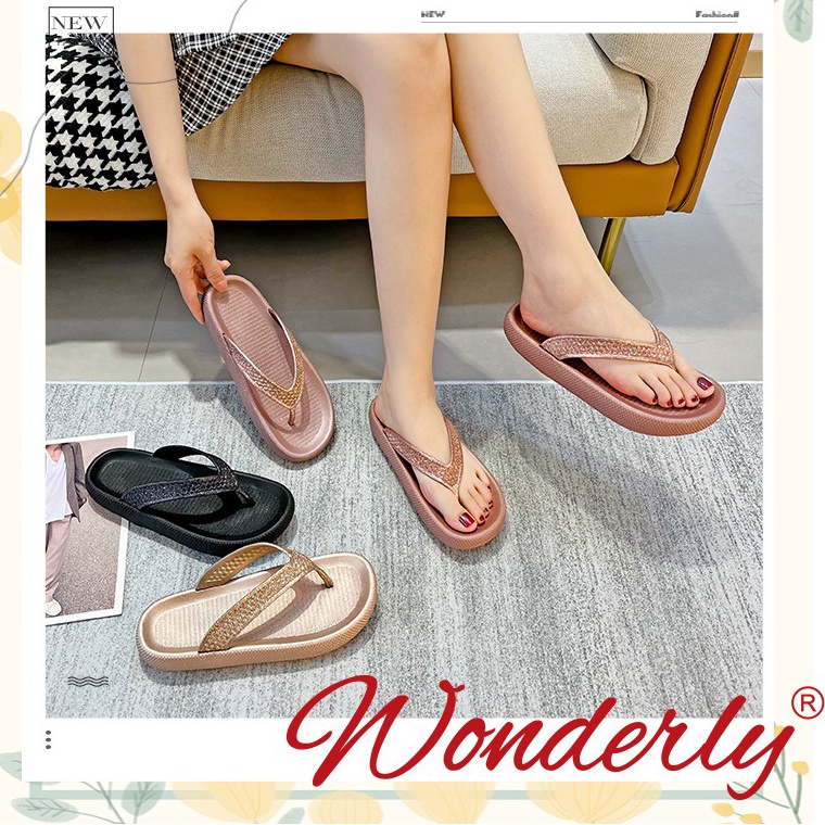Terbaik SENDAL JEPIT HAK WANITA WONDERLY  SANDAL JEPIT WANITA SENDAL JEPIT JELLY L1921A11