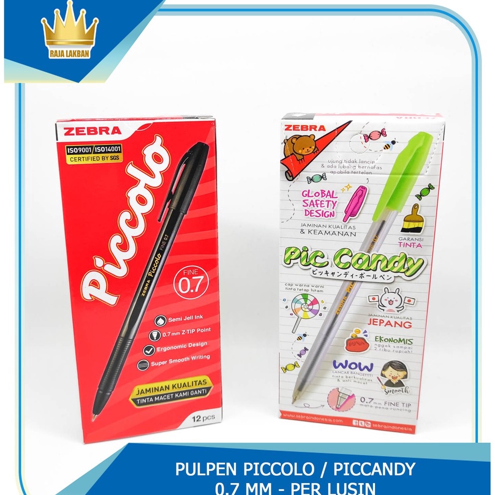 

QEQ473 Dikon Pulpen Pen ZEBRA Piccolo Piccandy 7 mm PER LUSIN