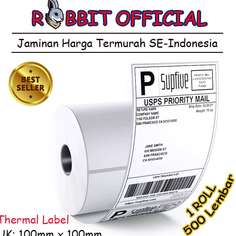 

TVX327 Terbaru LABEL THERMAL 1 X 1 KERTAS STICKER BARCODE 1x1 mm Isi 5 Pcs