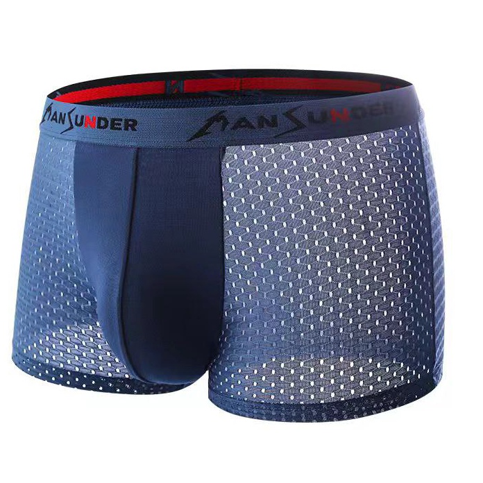 Free Ongkir HD Celana Dalam Pria Boxer Celana Dalam Pria Sutra Ukuran Pakaian Dalam Mesh HighEnd Ber