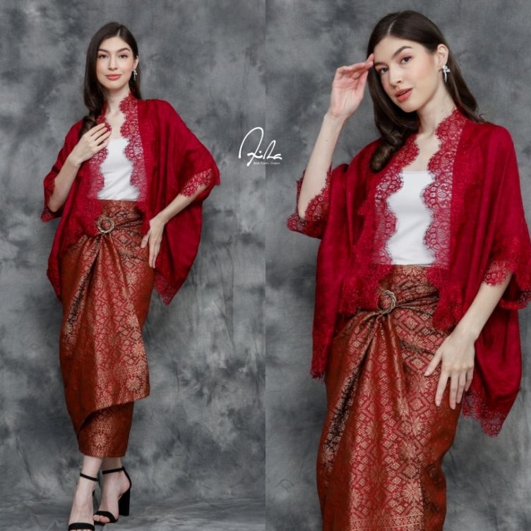 Pesan sekarang AIRA BATIK  Sabrina Cape BrukatBolero PolosOuter Batik Bahan Viscose Over size