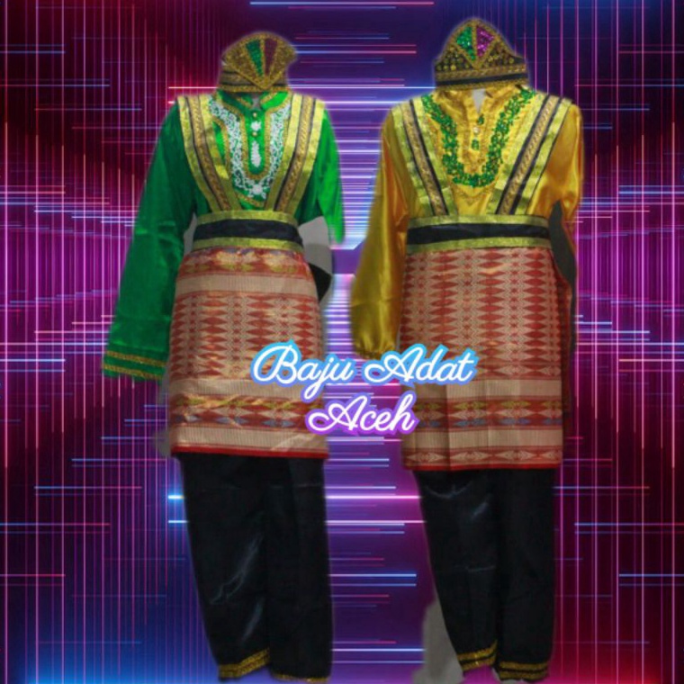 DGE881 D2289  Baju Adat Aceh Dewasa  Tari Saman Aceh PriaWanita