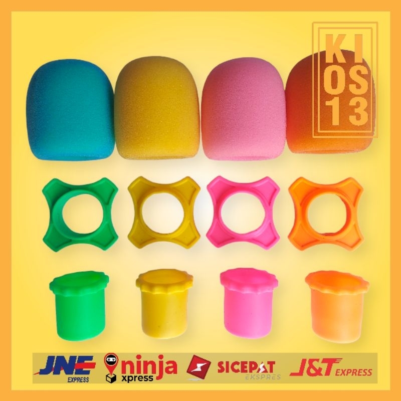 Set Gelang Ring Karet Silicone Mic Microphone Mikrofone