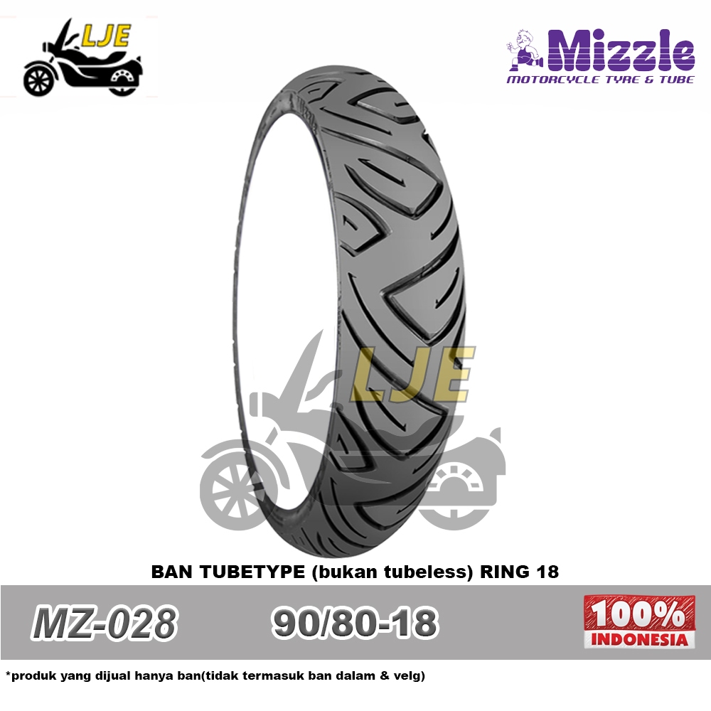 Ban Motor Ring 18 Mizzle 90/80-18 MZ 028 Tubetype (bukan tubeless)
