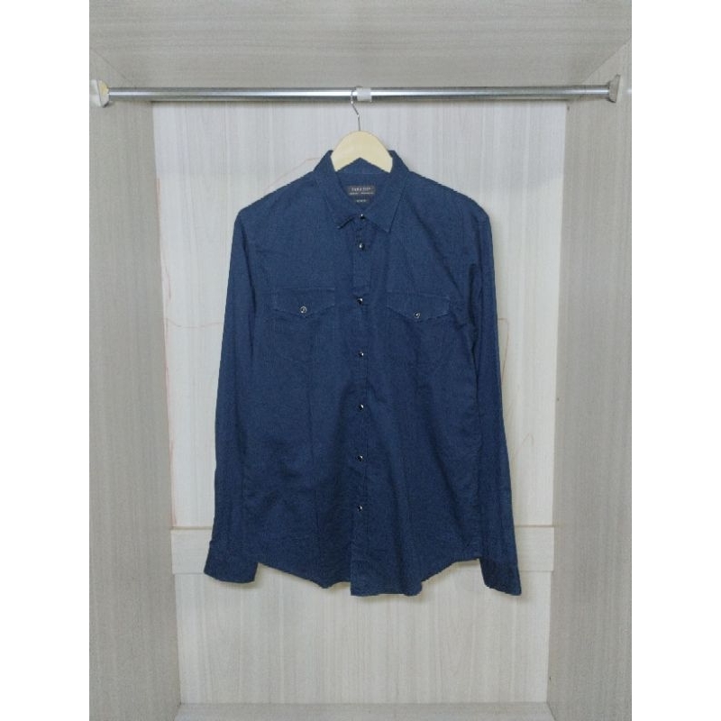 Kemeja Pria Lengan Panjang Zara Man Second original