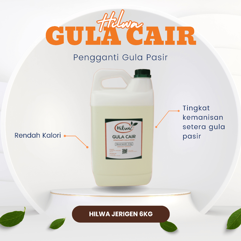 

Hilwa Gula Cair Fruktosa Alami Rendah Kalori 6 Kg Premium (Jerigen)