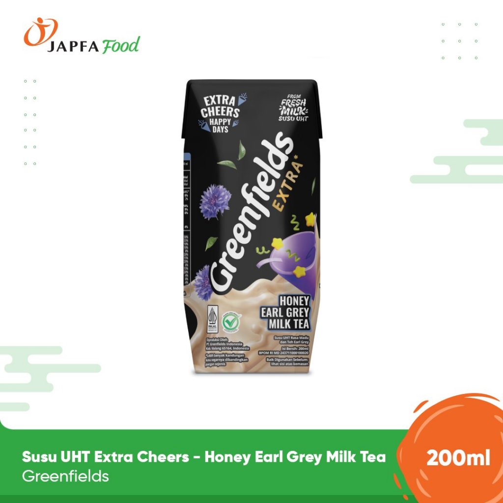 

Greenfields Susu UHT Extra - Honey Earl Grey Milk Tea 200ml - 100% Fresh Milk dari Greenfields Farm