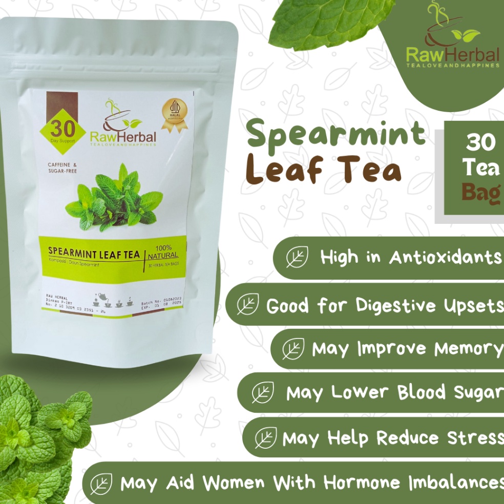 

GKR372 Penjualan TerbaikCOD Spearmint Leaf Tea Teh Daun Spearmint Isi 3 Tea Bag