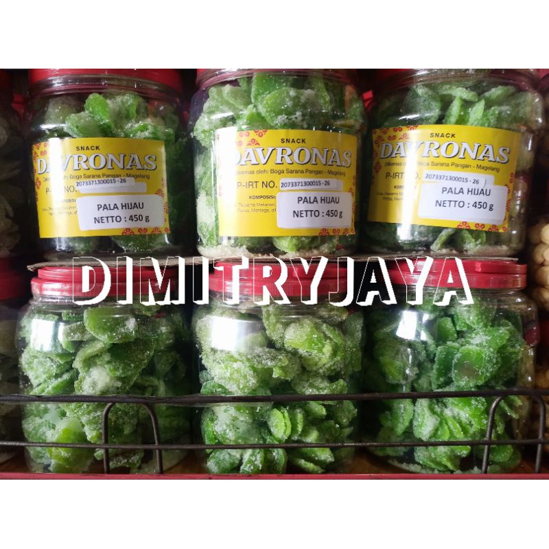 

Manisan Pala Hijau Davronas 450 gram Toples / Oleh Oleh Magelang Temanggung Wonosobo Yogyakarta / Keripik Kerupuk Cemilan Snack