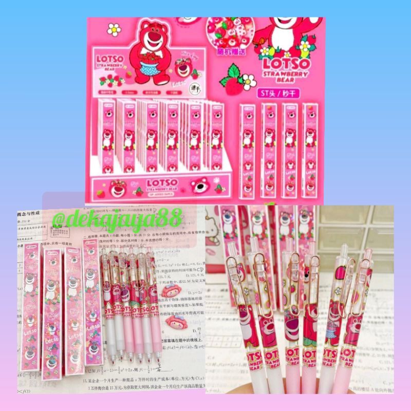 

Pulpen Gel karakter lotso +pulpen sanrio (pen BB )