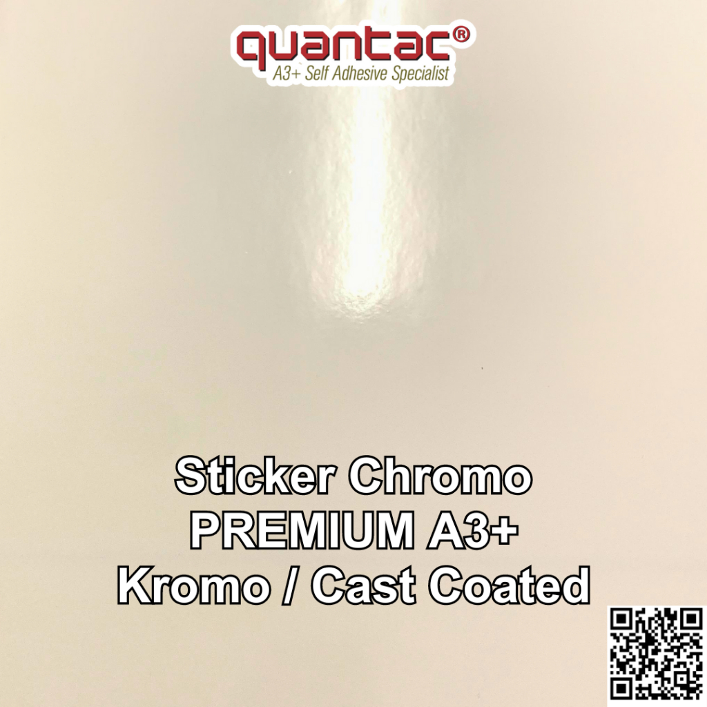 

HJK Quantac Stiker Kromo PREMIUM A3+ Glossy Digital Print Laser Toner Cast Coated Paper Sticker