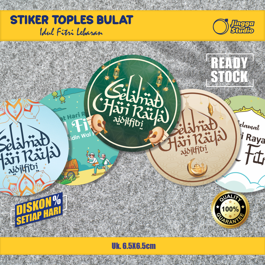 

Stiker Bulat Idul Fitri Lebaran isi 20