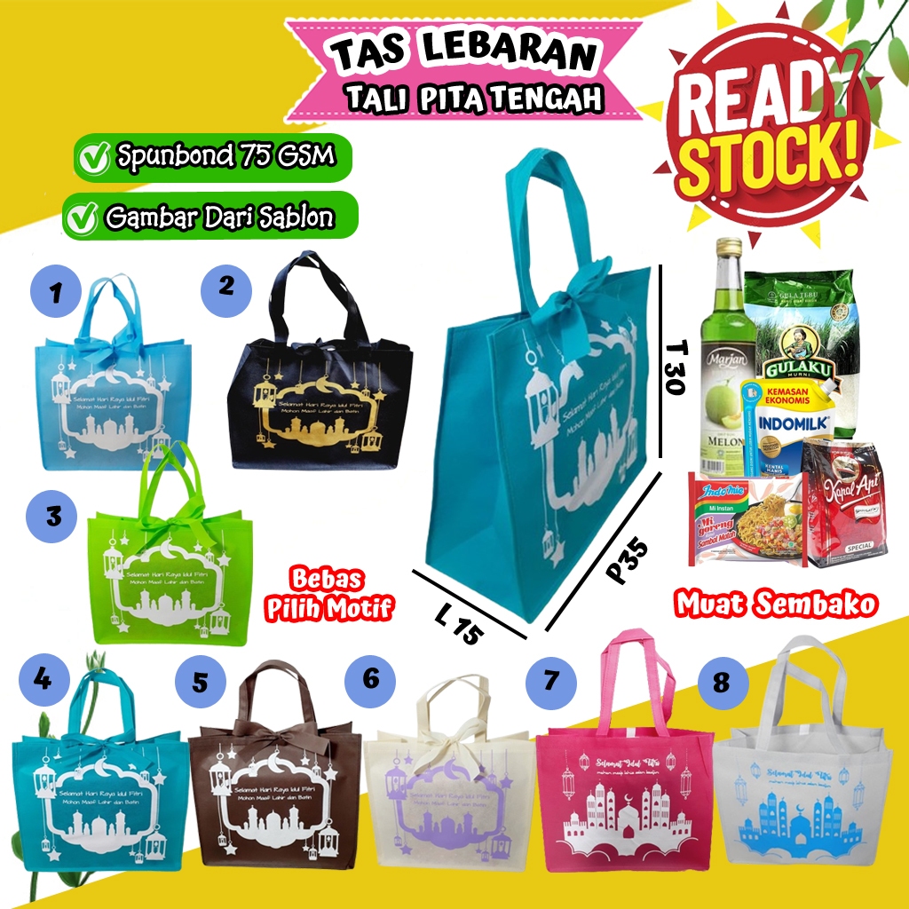 

Tas Bingkisan Lebaran Idul Fitri Sablon 2021 Ready Stok