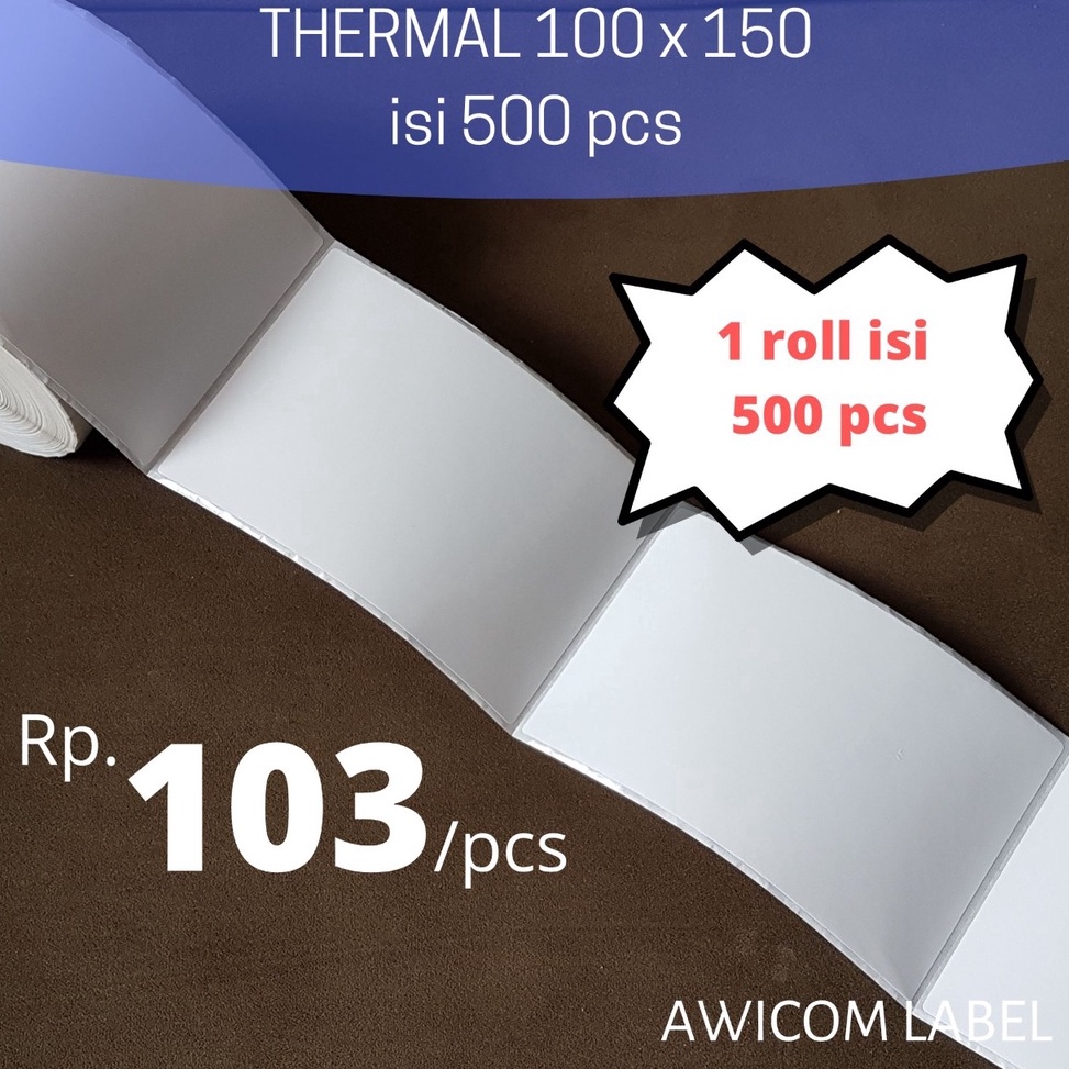 

CRW597 HOT Label Barcode Direct Thermal 1 X 15 mm 1x15 4x6 isi 5pcs ukuran A6