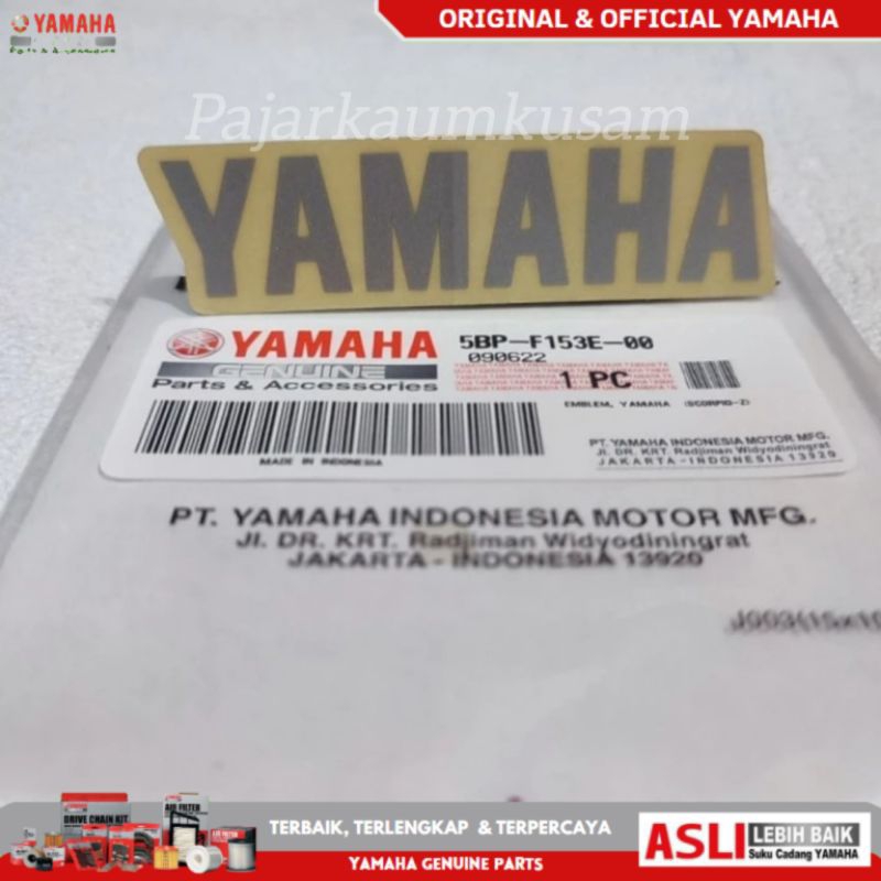 STIKER YAMAHA TUTUP TOOLBOX RX KING ORIGINAL 5BP-F153E-00 EMBLEM