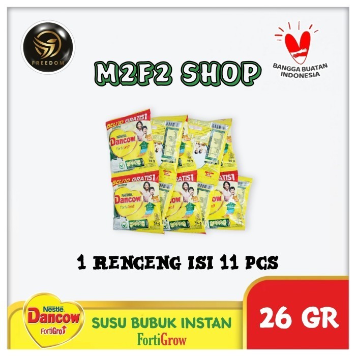 

Nestle Dancow Fortigro Susu Bubuk Instant Original Putih Sachet - 26 gr (Kemasan 1 Renceng)