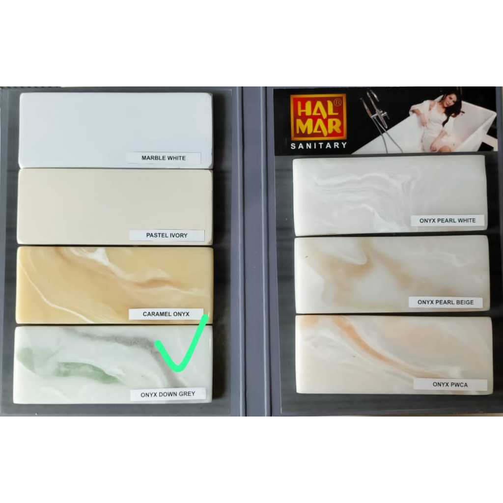 BATHTUB Sudut Corner Onyx Hijau Onyx Down Grey Halmar PATTAYA
