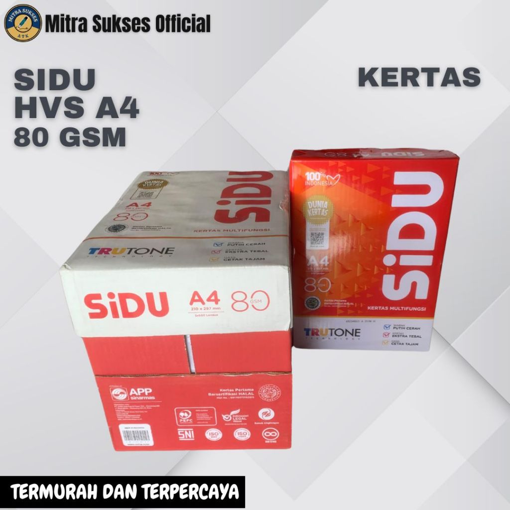 

KERTAS HVS A4 SINAR DUNIA / SIDU 80 GR [1 rim]