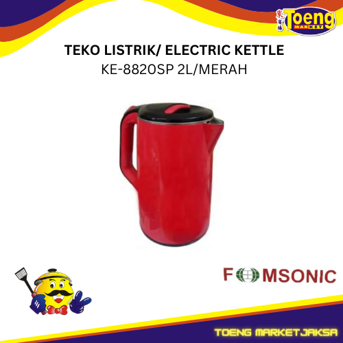 TEKO LISTRIK / ELECTRIC KETTLE KE-8820SP 2L/MERAH FOMSONIC