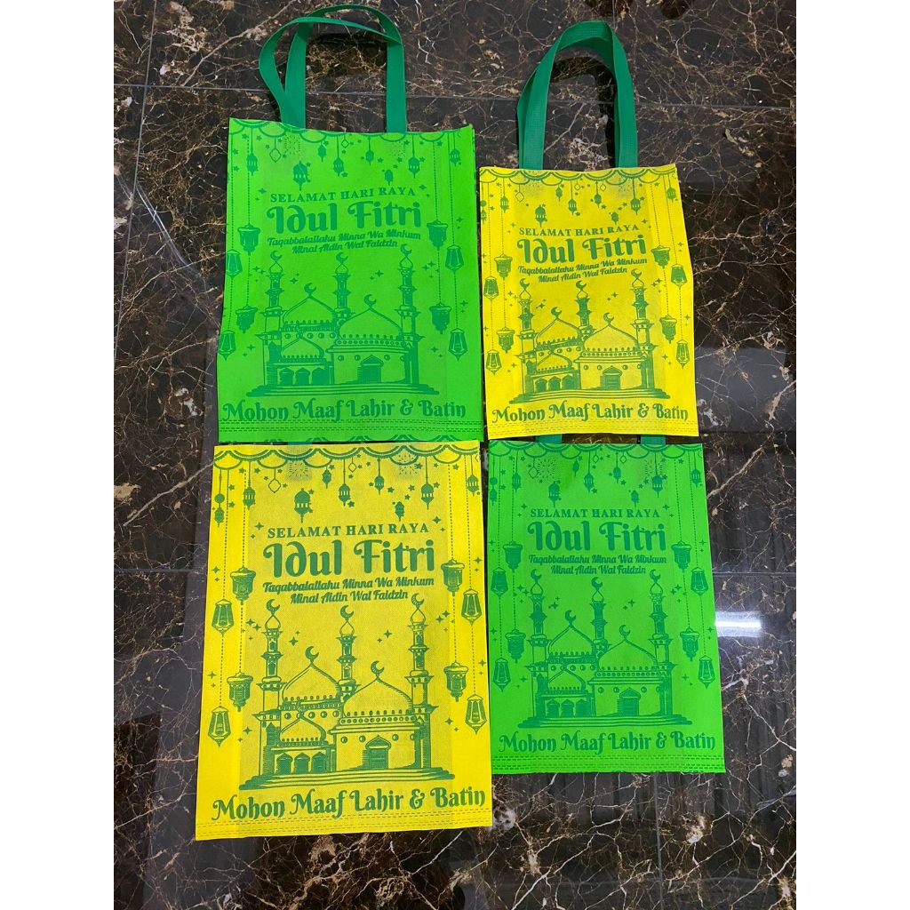 

TAS KAIN SPUNBOND GOODIE BAG 30 X 40 LEBARAN / IDUL FITRI kantong