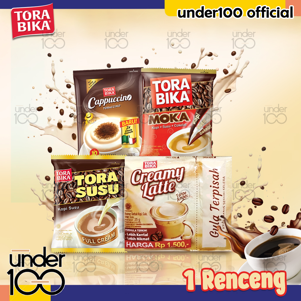 

❤ Under100 ❤ Tora Bika Creamy Latte Tora Susu Tora Moka Cappucino 1 Renceng Minuman Serbuk Kopi Susu 25g | 28g | 31g BPOM Torabika