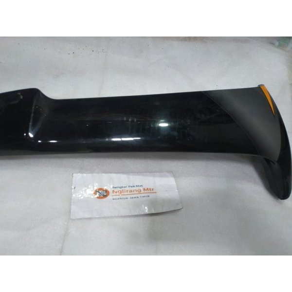original AHM Astra Honda motor bok cover body sayap kiri luar Supra fit new s x warna hitam strip ab