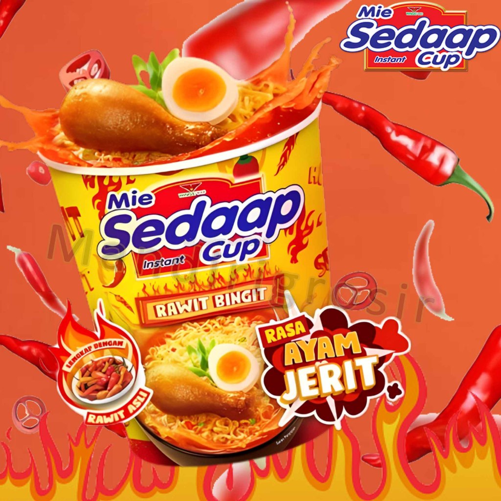 

Mie Instan Kuah Cup * Mie Sedaap Cup * Mie Rasa Ayam Jerit * 75gr