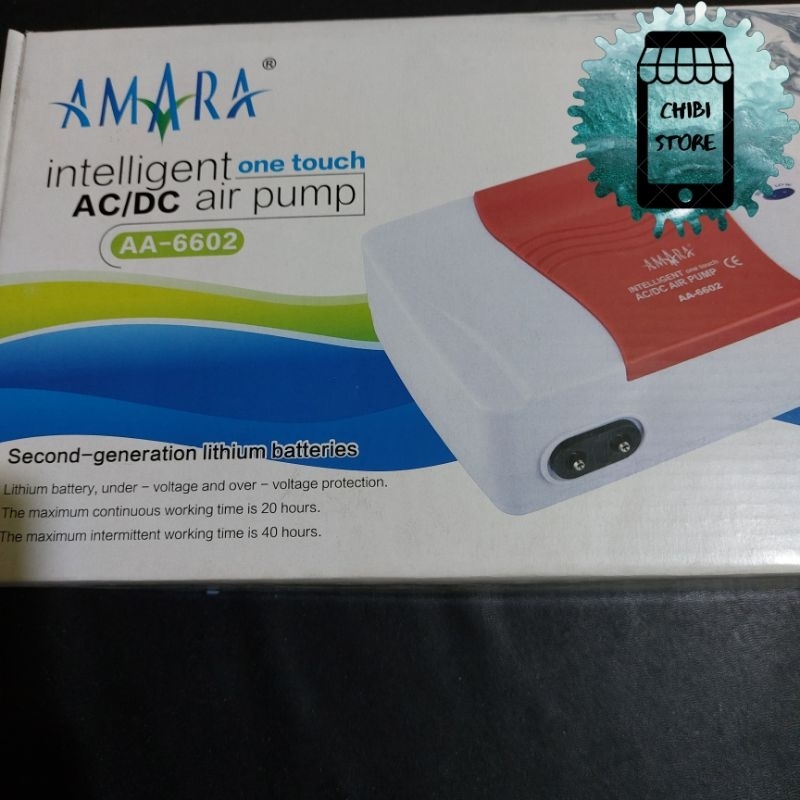 MESIN AERATOR 2 LUBANG ACDC AMARA AA-6602 / AMARA POMPA UDARA AC DC AERATOR AQUARIUM AA 6602 / AC DC