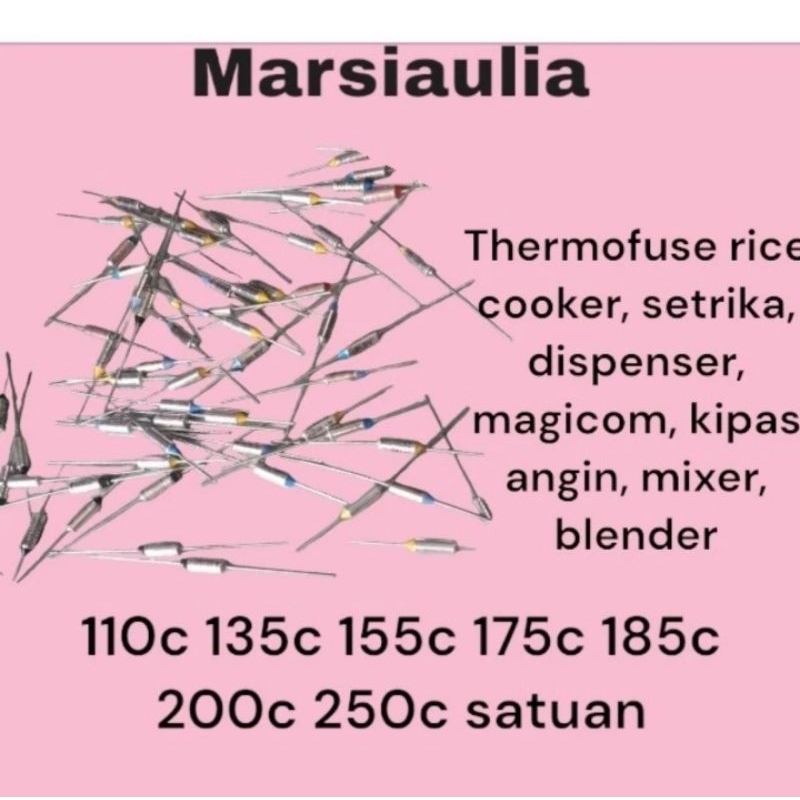 thermofuse rice cooker setrika mixer blender kipas angin thermal fuse sekring