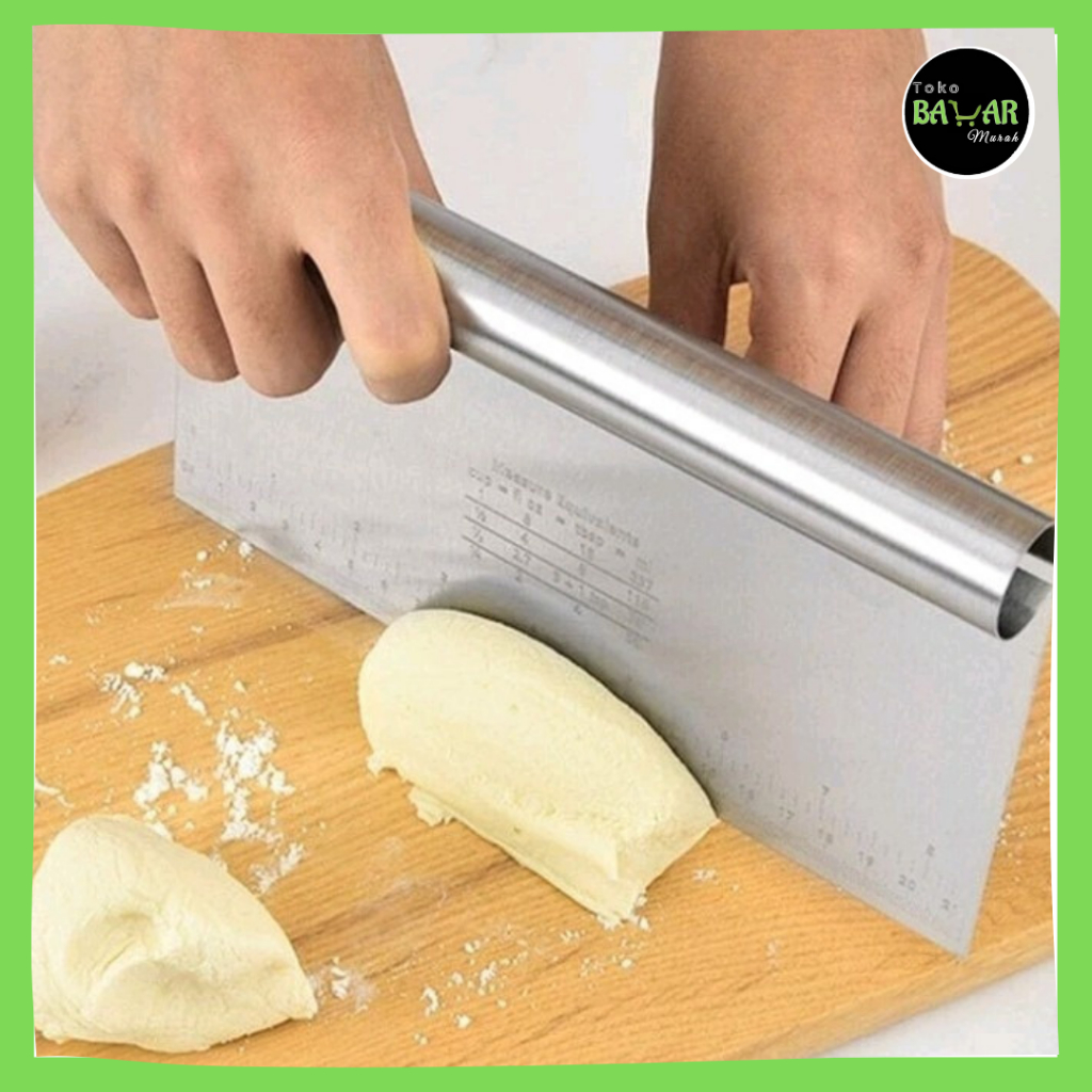 Scraper Stainless Steel Anti Karat 22 CM / Scraper Besi Pemotong Adonan Kue / Scraper Besi BESAR