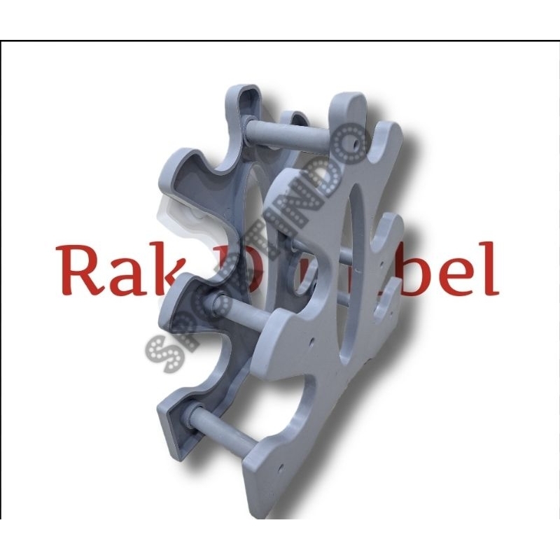 Rak Dumbel 3 Tingkat Kecil Tempat Barbel Set Beban / Raket Dumbel Gym