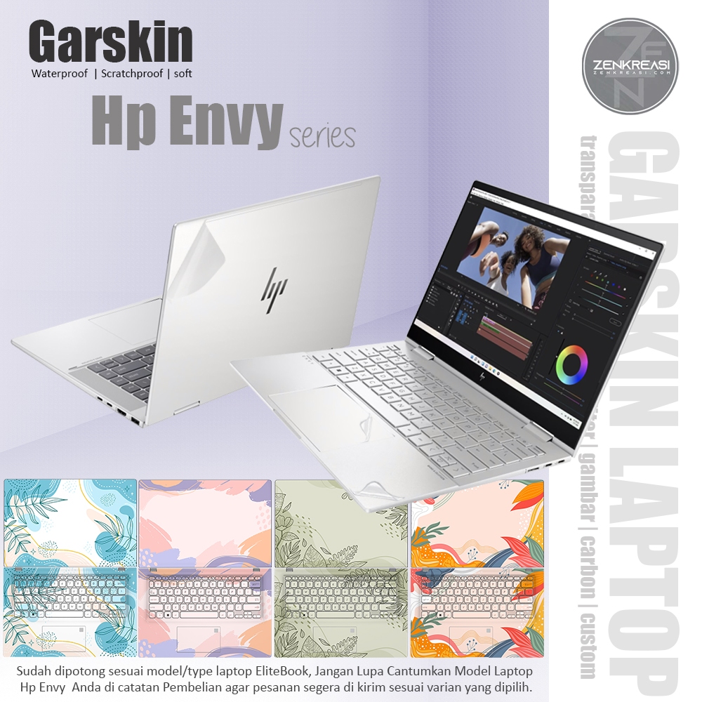 Garskin Laptop Hp Envy series | Garskin Laptop FullBody | Skin Laptop Protector | Garskin Transparan