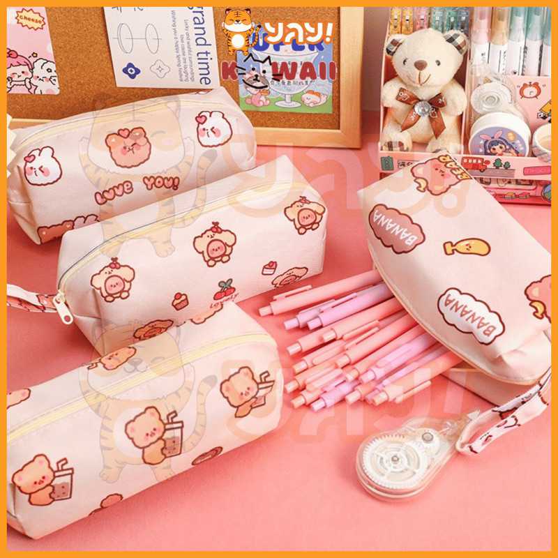 

YAY! Kotak Pensil / Pouch Kain Motif Bear Rabbit