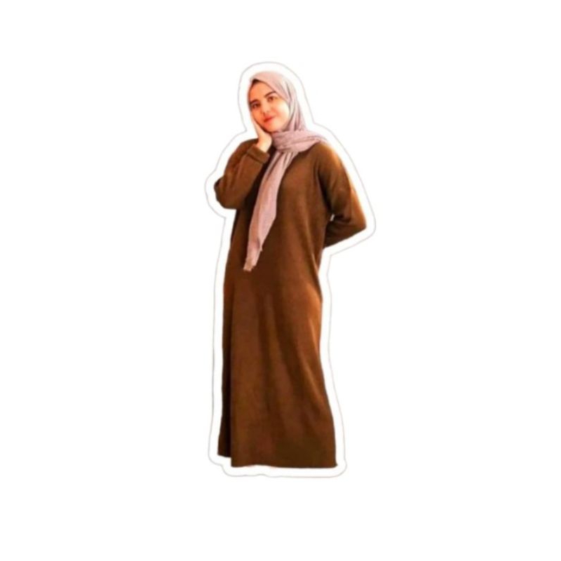 (SALE) MIDI DRESS RAJUT BY CLARKE long tunik basic clarke midi jumbo rajut bigsize premium