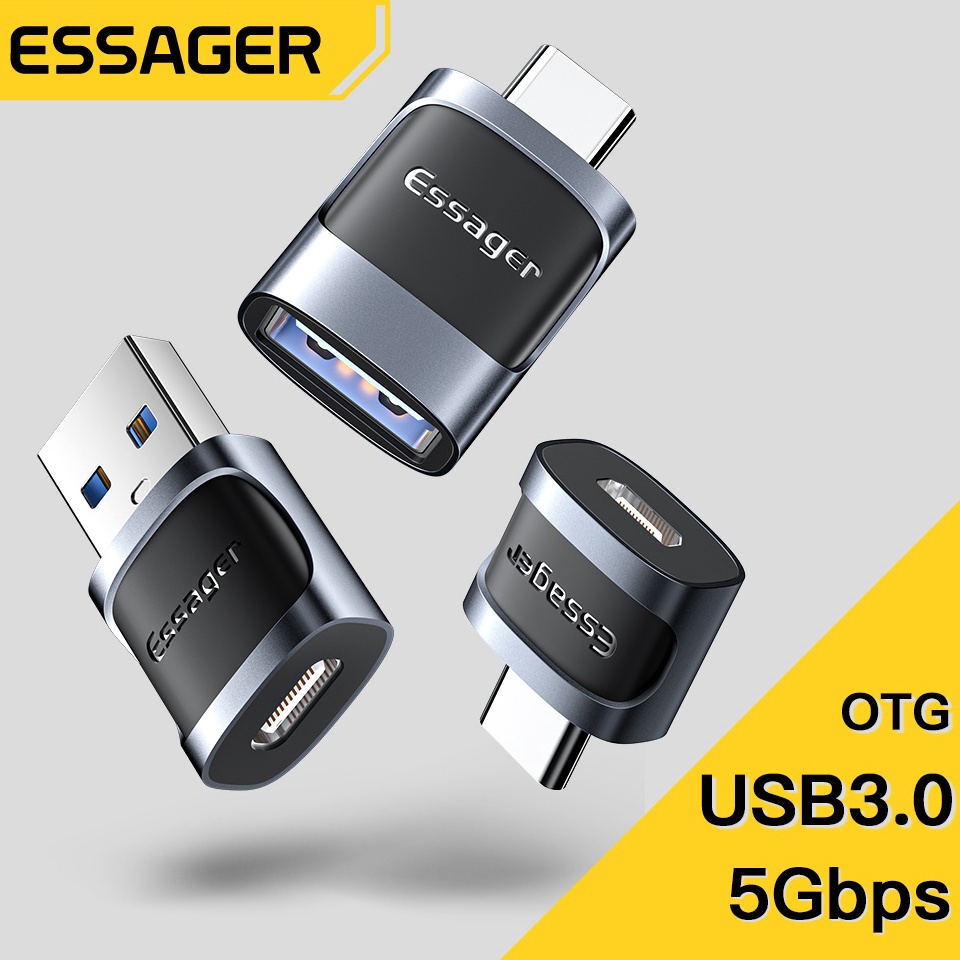 Harga Termuraah Essager OTG Mini Type C Female to USB Male Adapter USB To Type C Converter Penghubun