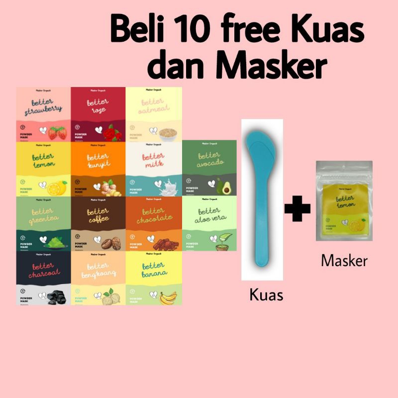 10gr Masker Organik/Masker Bubuk/Masker Wajah 10gr