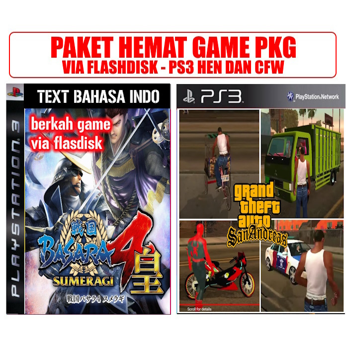 Game ps3 basara sub indo + GTAsa indo