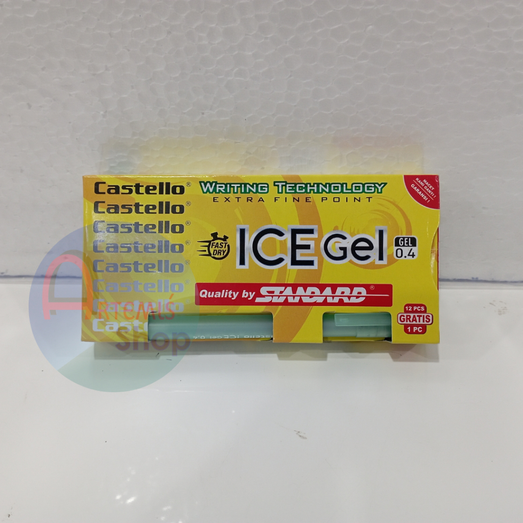 

Pulpen Gel STANDARD Castello Ice Gel Icegel 0.4 mm Isi 12 pcs