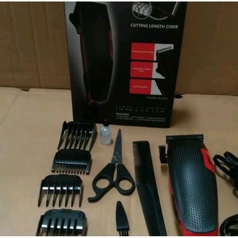 ALAT CUKURAN POTONG GUNTING SALON RAMBUT HAIR CLIPPER SONAR ELEKTRIK - AKSESORIS PERALATAN PERLENGKA