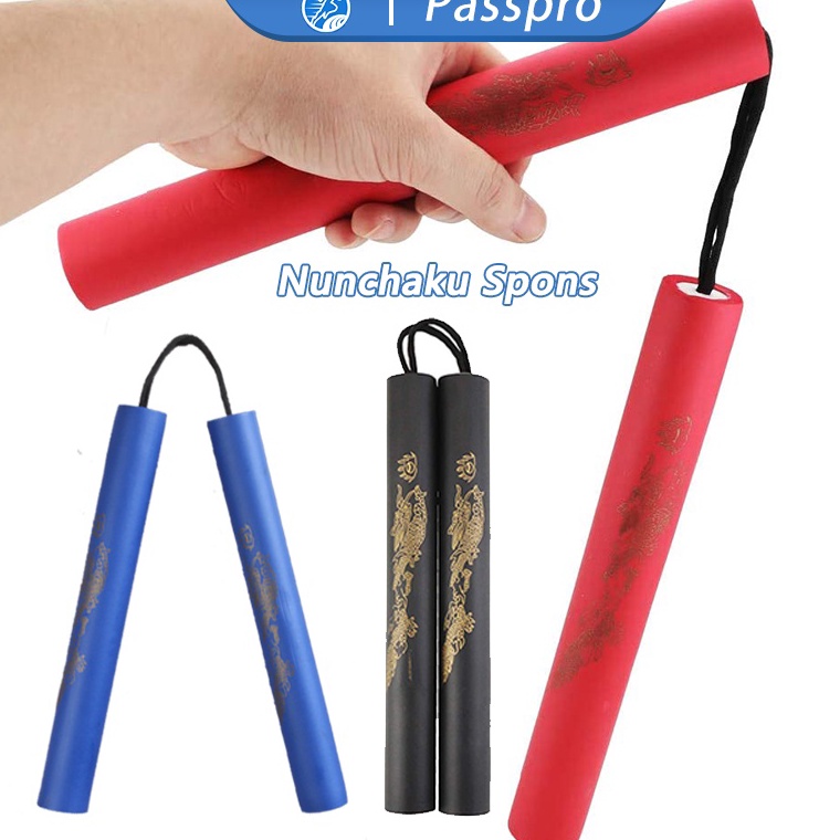 Harga Spesial Nunchaku Busa Motif Naga  Foam Sponge Nunchaku Double Stick Untuk Latihan