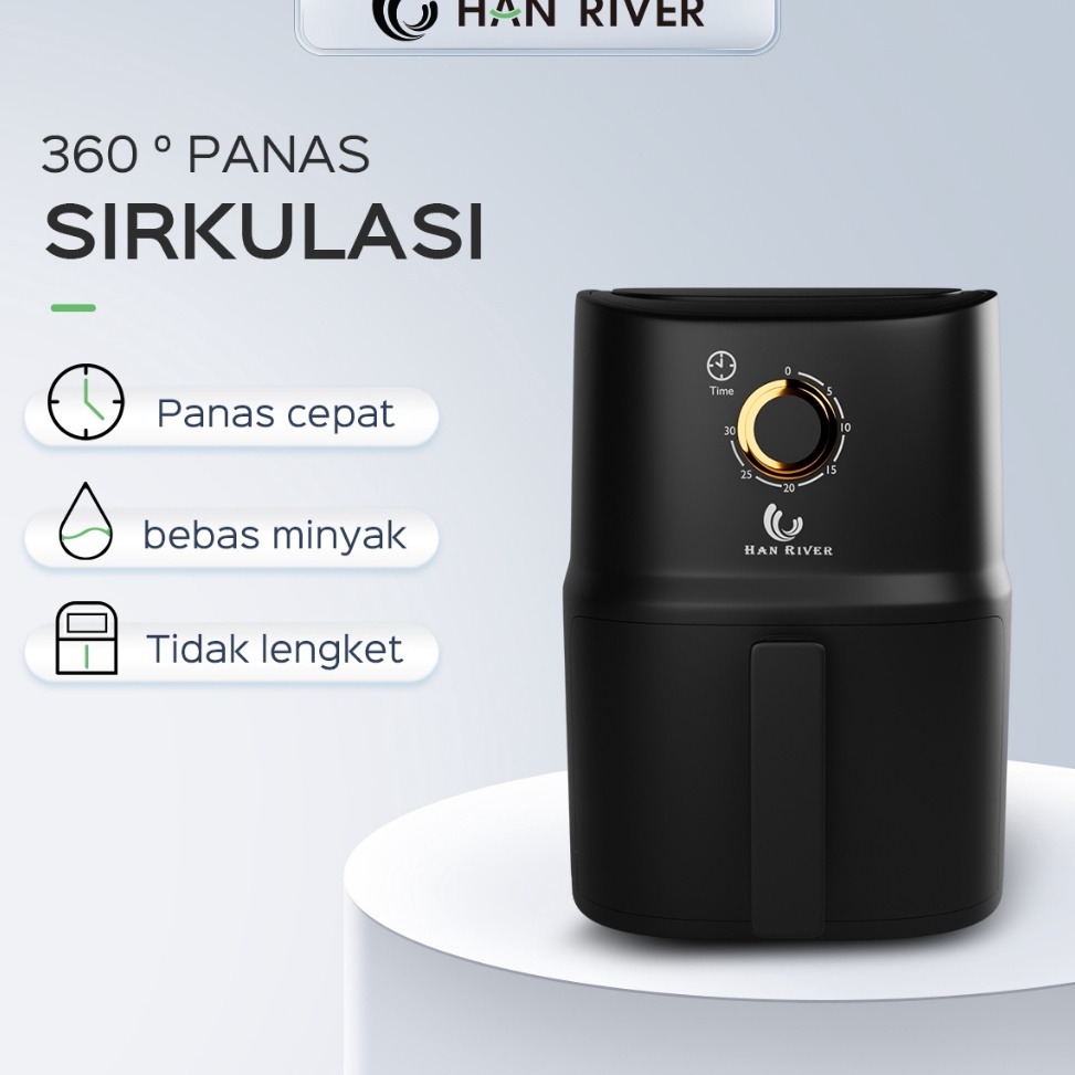 Terbaik HAN RIVER Air Fryer 35L Low power Pink 8watt