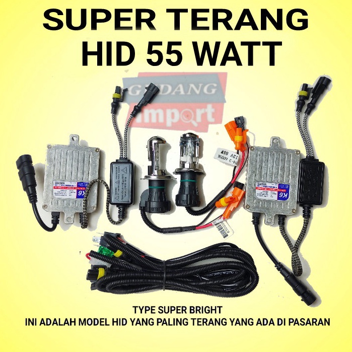 Recomended LAMPU HID MOBIL 55 WATT H4 H11 H1 H16 SUPER TERANG
