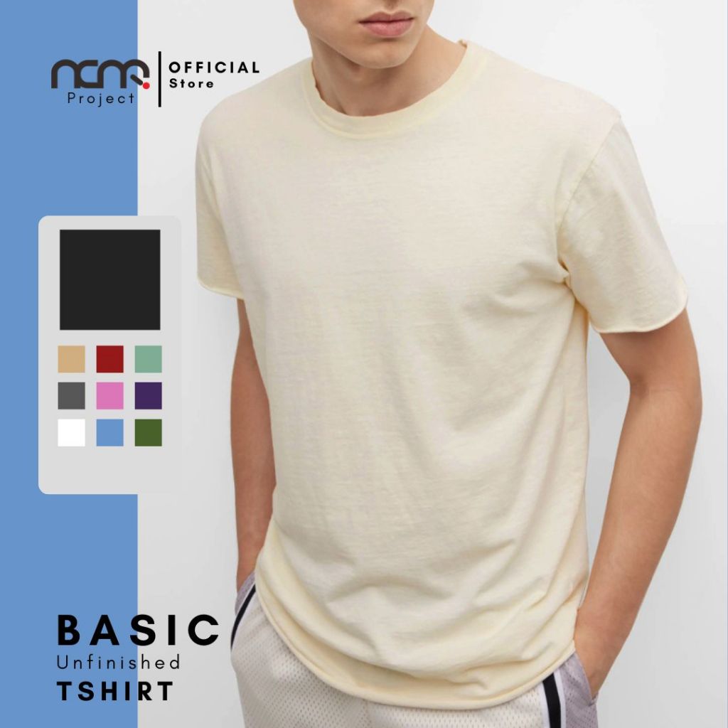 Near Basic Unfinished Phantom T-Shirt Kaos Polos Pria Wanita Cotton