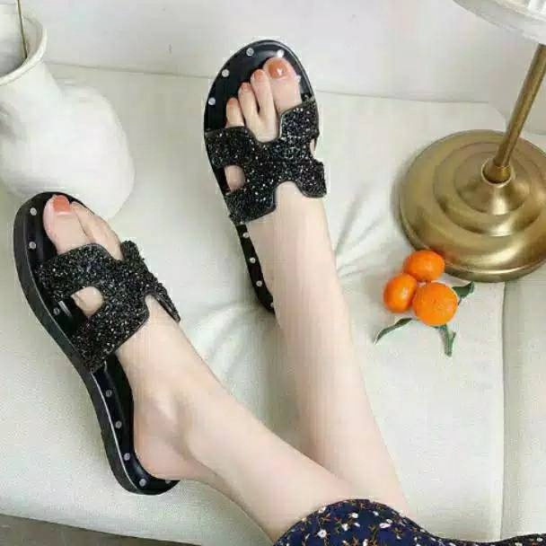 Best Seller Sandal Wanita Motif ManikManik Fashion Korea Import Real Pict Alibaba88