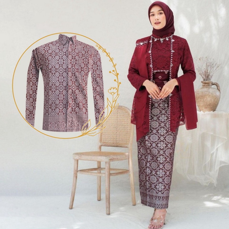 ART C33K BATIK COUPLE TERMURAH  Kebaya Couple Sabira Laksmi Kutubaru Kebaya Couple Lamaran Modern Ke