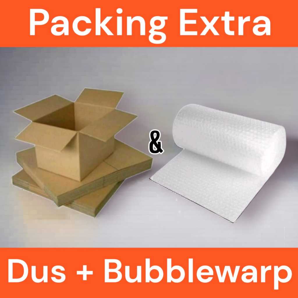 

Packing Extra tambahan Bubble warp dan kardus